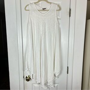 Rima Beachworld Boho Beachy White Swim Coverup Dress